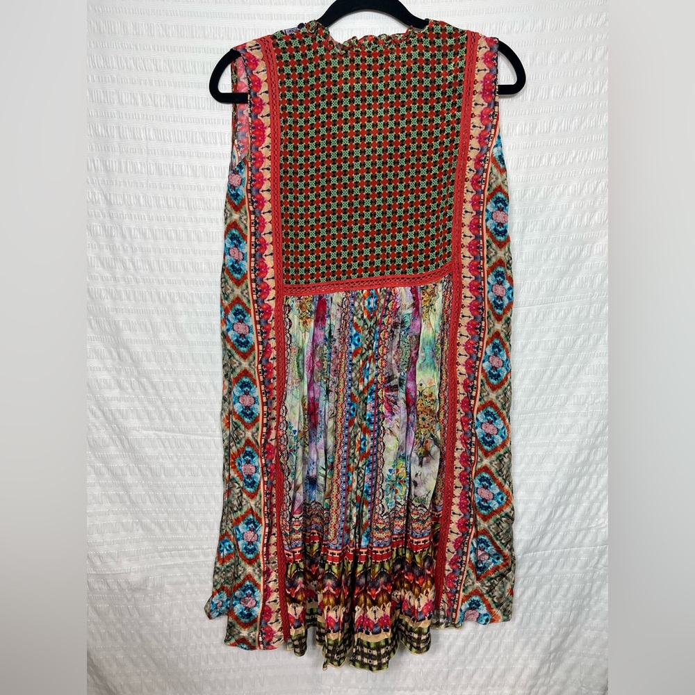 Bhanuni By Jyoti Anthropology Bohemian Multicolor Sleeveless Mini Dress Size XS - Picture 2 of 8